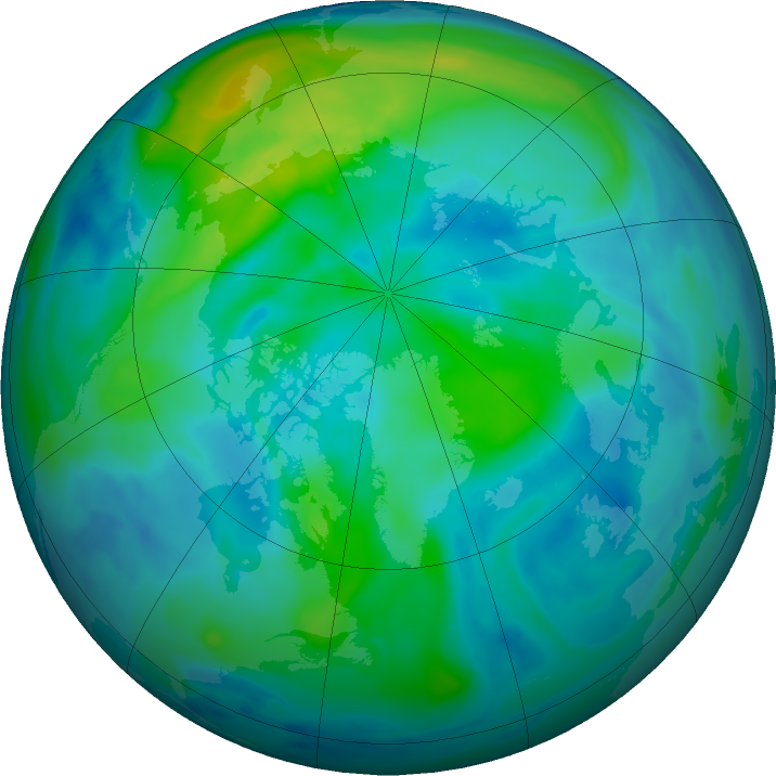 Arctic ozone map for 11 October 2025